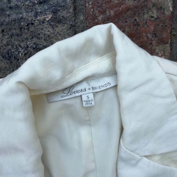 Late Evening Trench Lovers & Friends Bone Colored Long Sleeve Soft Satin Fabric - Picture 5 of 8